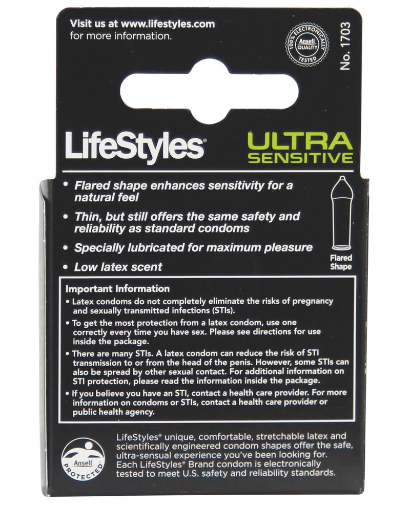 Lifestyles Ultra Sensitive - Box of 3