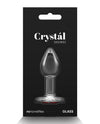 Crystal Desires Glass Heart Gem Butt Plug Small - Red