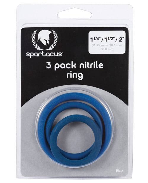 Spartacus Nitrile Cock Ring Set - Assorted Colors