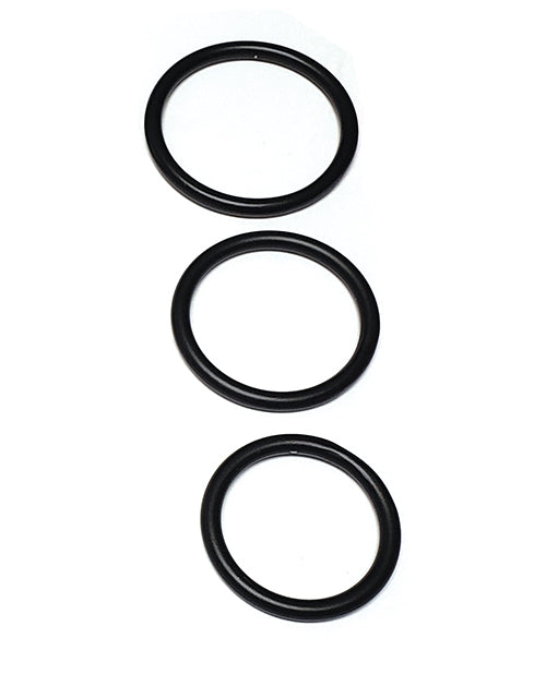 Spartacus Seamless Stainless Steel C-Ring - Black Pack of 3