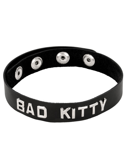 Spartacus BAD KITTY Leather Collar - Black