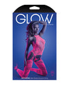 Glow Captivating Halter Bodystocking & G-String Neon Pink O/S