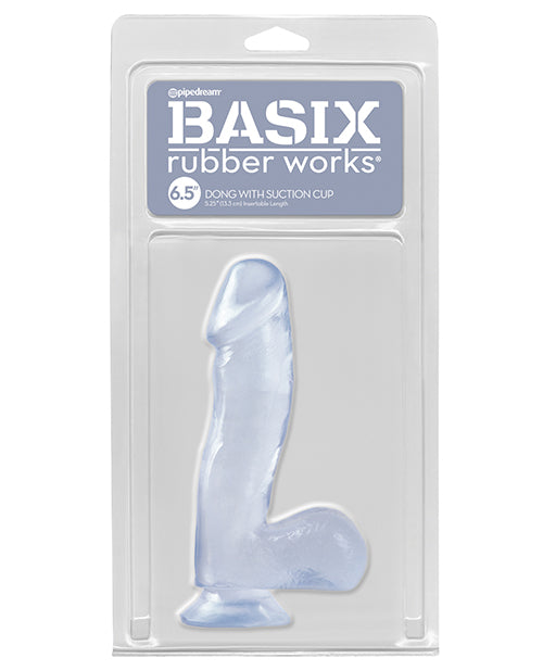 Basix Rubber Works 6.5" Dong w/Suction Cup