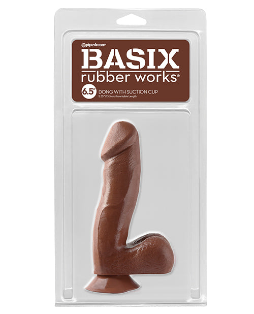 Basix Rubber Works 6.5" Dong w/Suction Cup