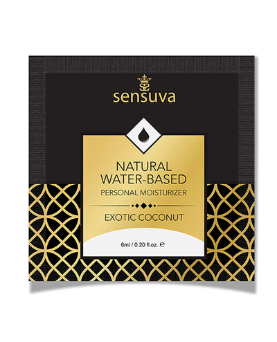 Sensuva Natural Water Based Personal Moisturizer Single Use Packet  - Assorted Flavors
