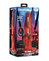 Creature Cocks Hell-Wolf Thrusting & Vibrating Silicone Dildo - Black/Red