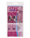 Spartacus Adjustable Broad Tip Nipple Clamps w/Purple Beads
