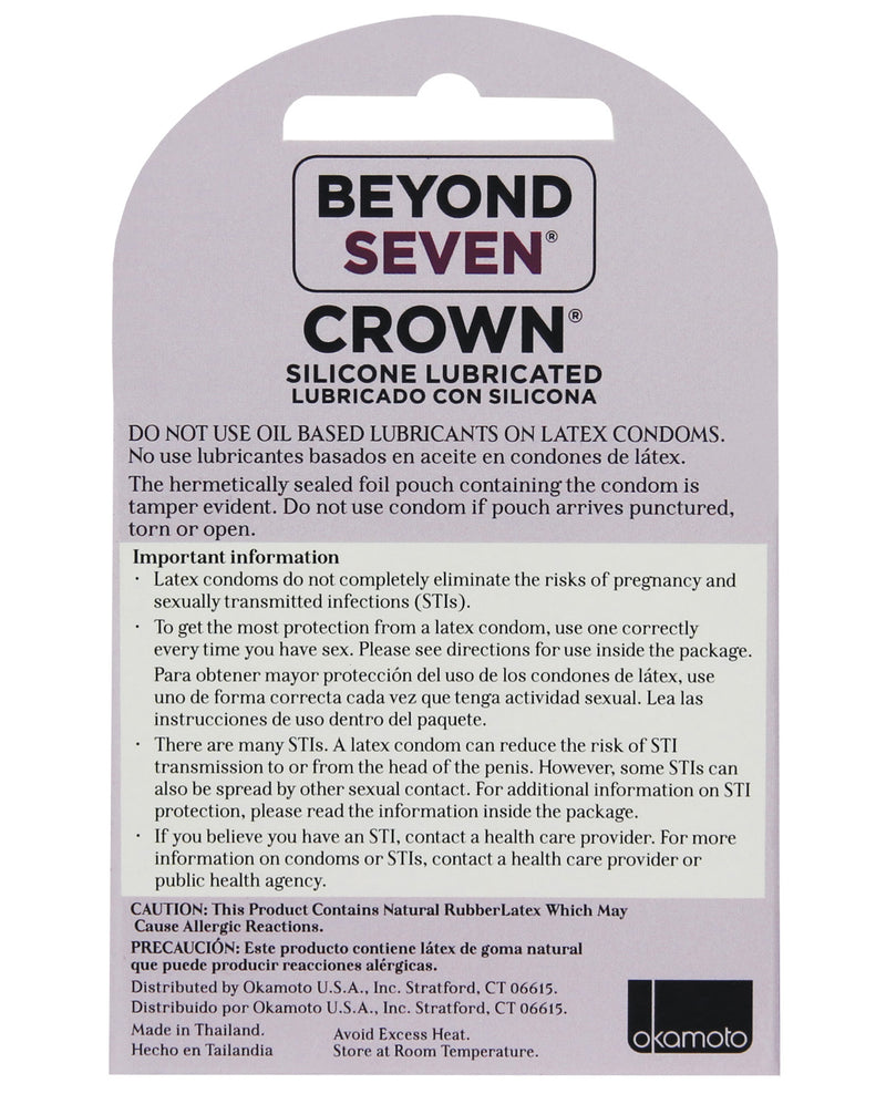 Crown Lubricated Condoms - Box of 3