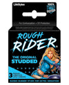 Contempo Rough Rider Studded Condom Pack - Pack of 3