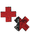 Pastease Color Changing Flip Sequins Cross - Red/Black O/S