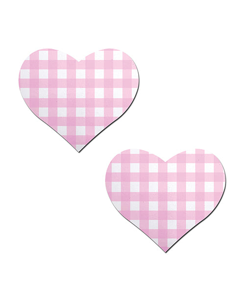 Pastease Premium Gingham Heart - Pink O/S