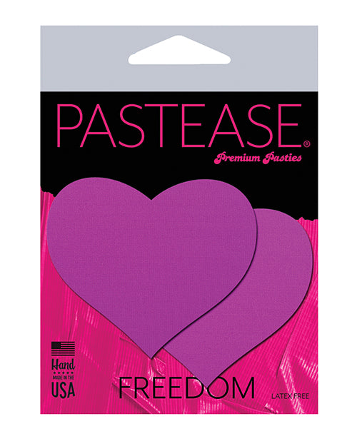 Pastease Basic Heart Black Light Reactive - Neon Purple O/S