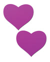 Pastease Basic Heart Black Light Reactive - Neon Purple O/S
