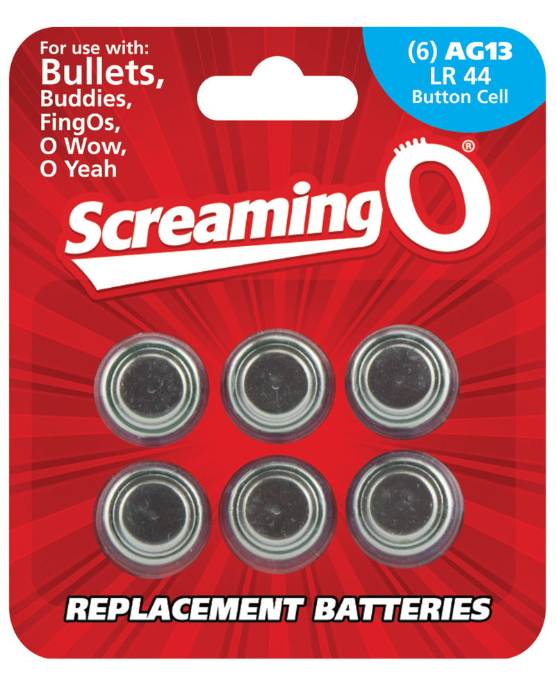 Screaming O AG13 Batteries - Sheet of 6 (Bullet, OWow, FingO, Bullet Buddies, O Gee)