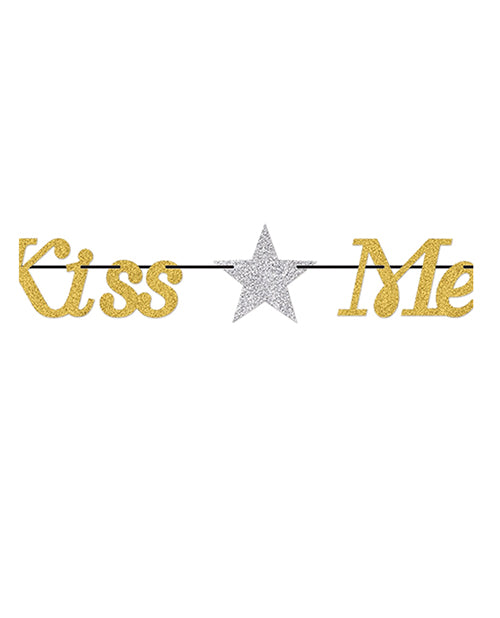 New Year's Kiss Me at Midnight Streamer - Gold/Silver