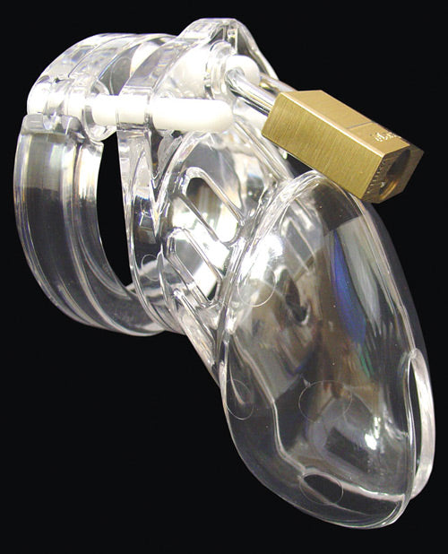 CB-6000 Cock Cage and Lock Set - Clear