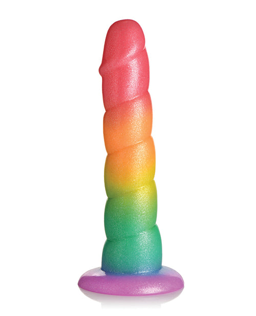 Curve Toys Simply Sweet 6.5" Swirl Rainbow Dildo