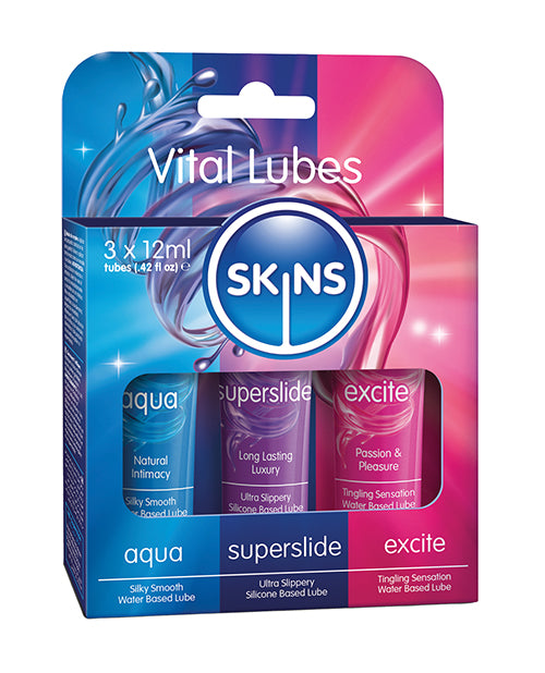 Skins Vital Lubes - 12 ml Tubes Pack of 3
