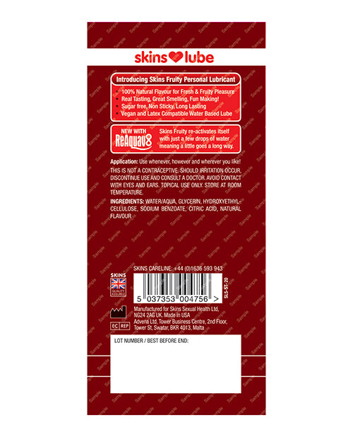 Skins Water Based Lubricant - 5 ml Foil Strawberry