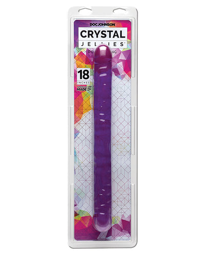 Crystal Jellies 18" Double Dong - Purple