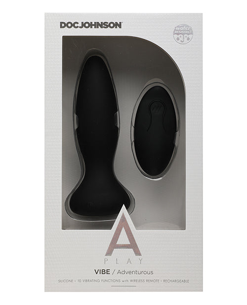 A Play Rechargeable Silicone Adventurous Anal Plug w/Remote
