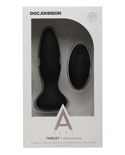 A Play Thrust Adventurous Rechargeable Silicone Anal Plug w/Remote