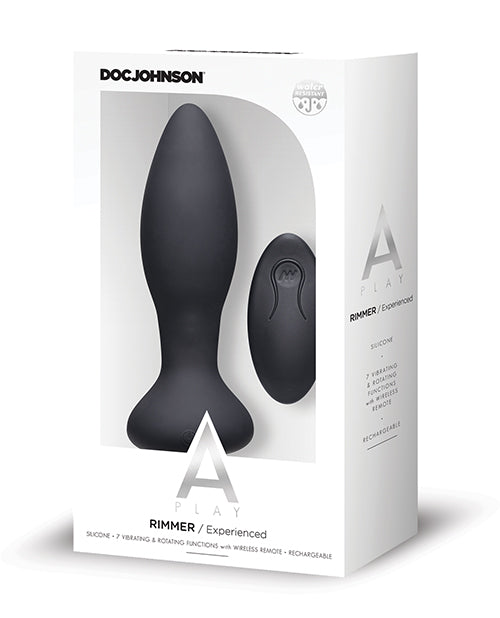 A Play Rimmer Experienced Rechargeable Silicone Anal Plug w/Remote - Assorted Colors