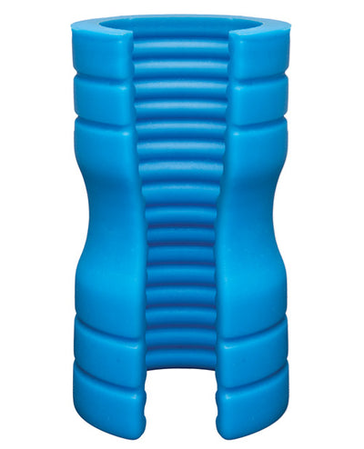 OptiMale Truskyn Silicone Stroker Ribbed - Blue