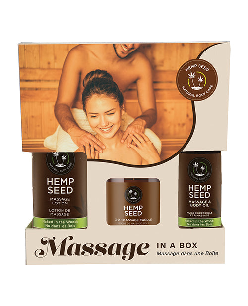 Earthly Body Hemp Seed Massage in a Box - Assorted Scents