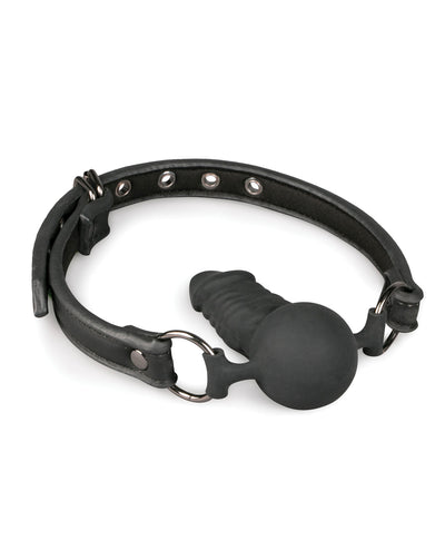 Easy Toys Ball Gag w/Silicone Dong - Black