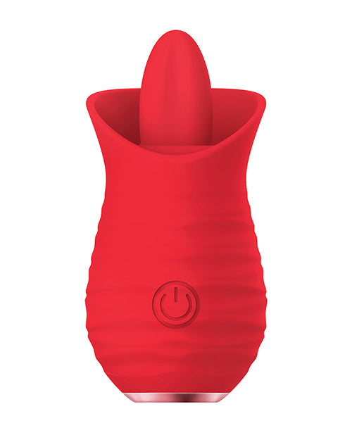 Luv Inc. Tongue Flickering Vibrator - Red