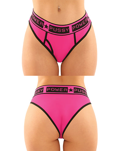 Vibes Buddy Pack Pussy Power Micro Brief & Lace Thong Pnk/Blk S/M