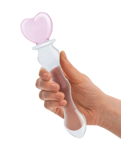 Glas 8" Sweetheart Glass Dildo - Pink/Clear