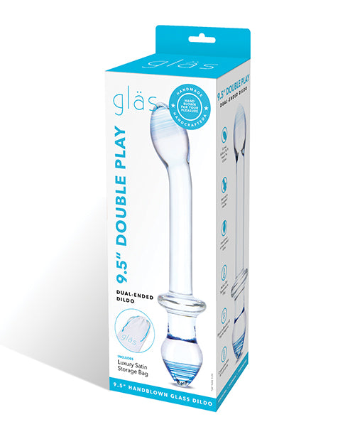 Glas 9.5" Double Play Dual Ended Dildo - Clear