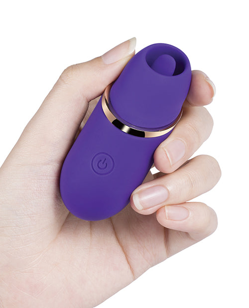 Abby Mini Clit Licking Vibrator Tongue Sex Toy - Purple