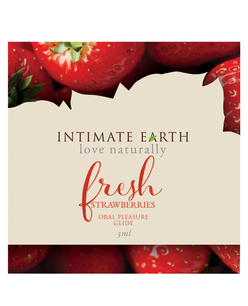 Intimate Earth Natural Flavors Glide - Fresh Strawberries