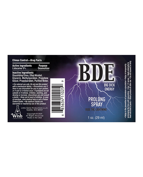 BDE Prolong Spray - 1 oz