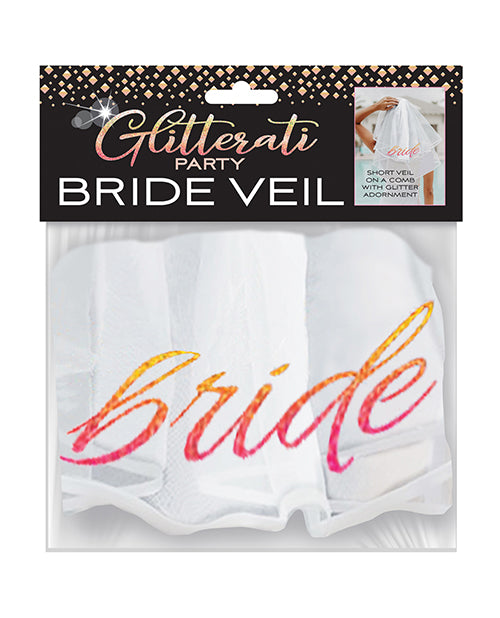 Glitterati Bride Veil - Rose Gold/White