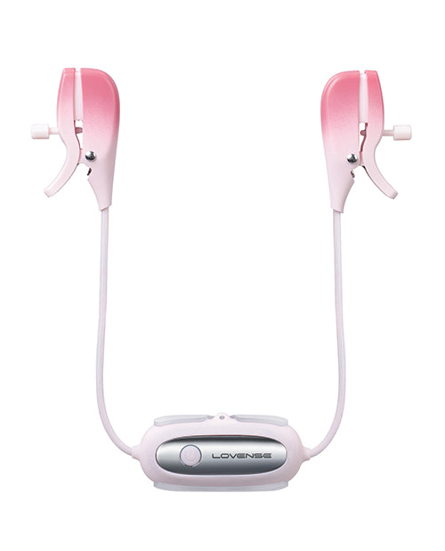 =Lovense Gemini Vibrating Nipple Clamps - Pink