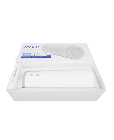 Lovense Max 2 Rechargeable Male Masturbator w/ White Case - Clear Sleeve