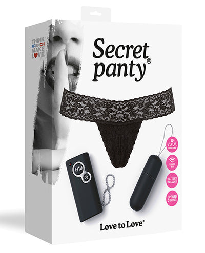 Love to Love Secret Vibrating Panty - Black