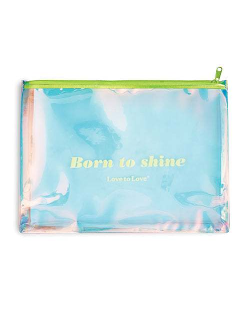 '=Love to Love Born to Shine Pouch - Acid Yellow