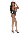 Ooh La Lace Cupless & Crotchless Teddy Black S/M