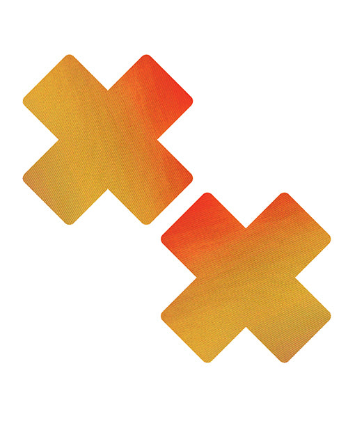 Neva Nude Chameleon Color Changing X Factor Pasties - Orange/Yellow