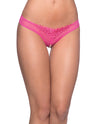 Crotchless Thong w/Pearls - Hot Pink