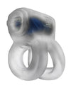 Hunkyjunk Revhammer Shaft Vibe Ring - Clear Ice w/Blue Vibe