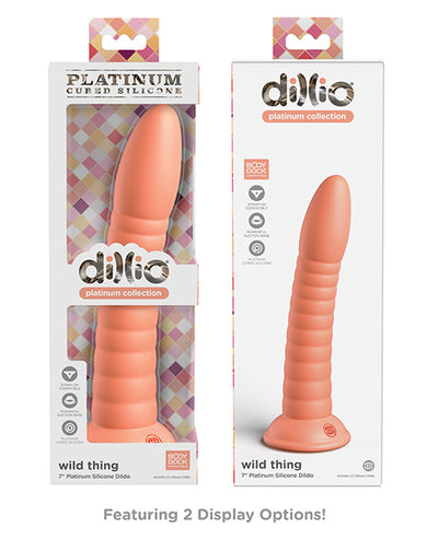 Dillio Platinum 7" Wild Thing Silicone Dildo - Peach