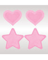 Peekaboos Glow in the Dark Hearts & Stars - Hot Pink 2 Pairs