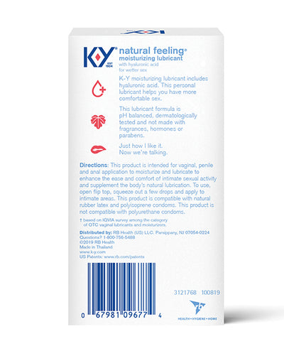 K-Y Natural Feeling w/Hyaluronic Acid - Assorted Sizes