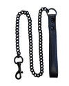 Rouge Leather Lead - Black with Black